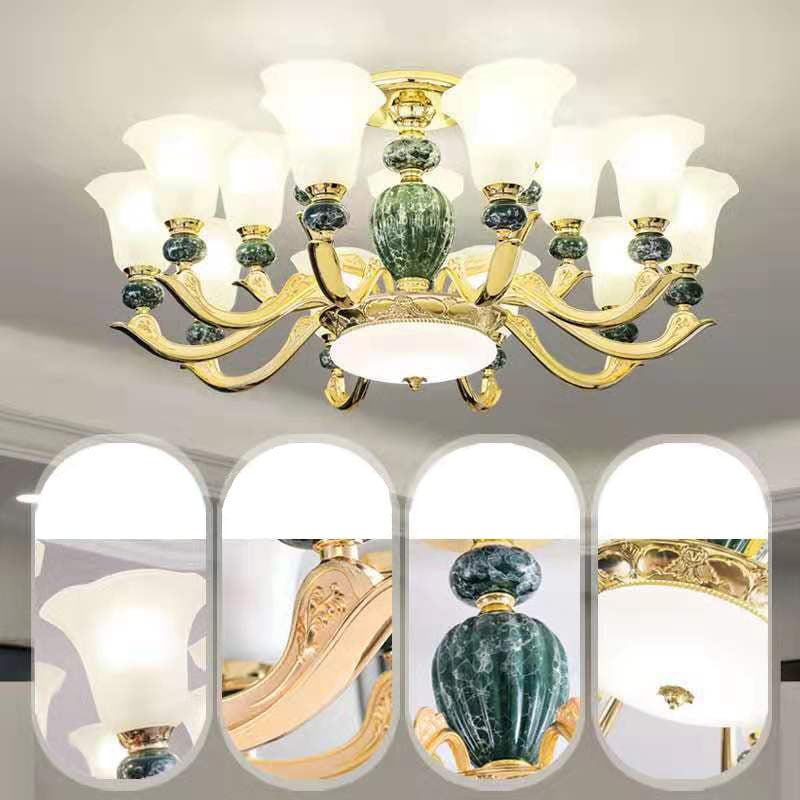 Lámpara colgante de gloria de vidrio esmerilado mínimo de lámpara de lámpara mínima para sala de estar