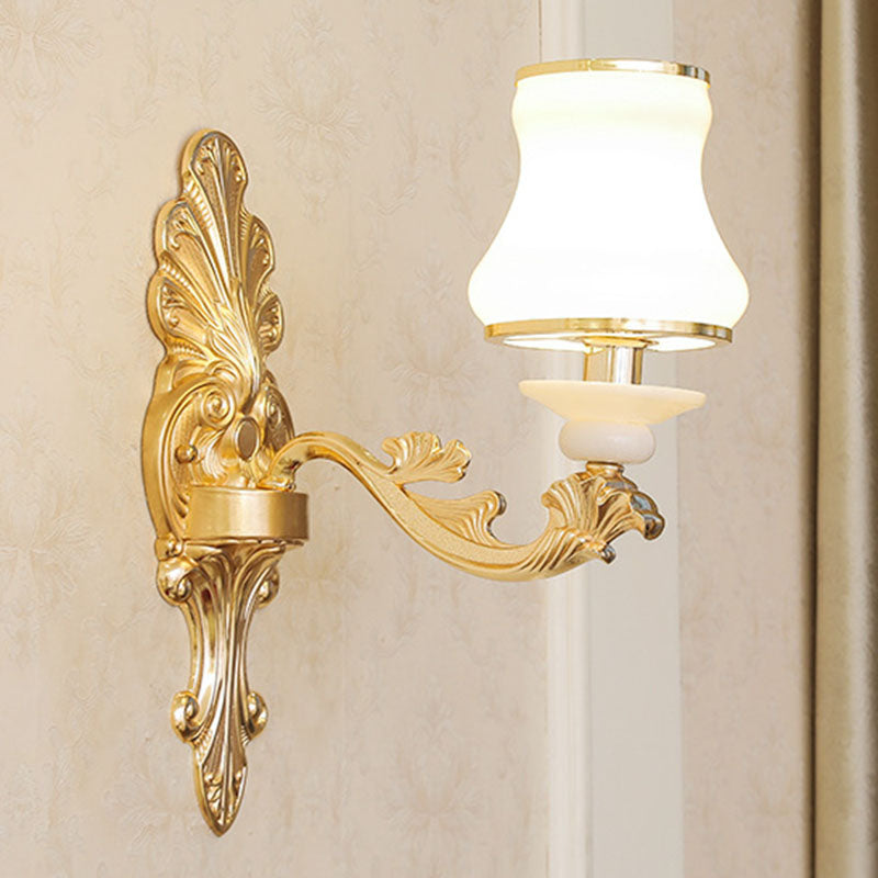 Lampadella curva in vetro opalino illuminazione semplice sospensione del soffitto per soggiorno