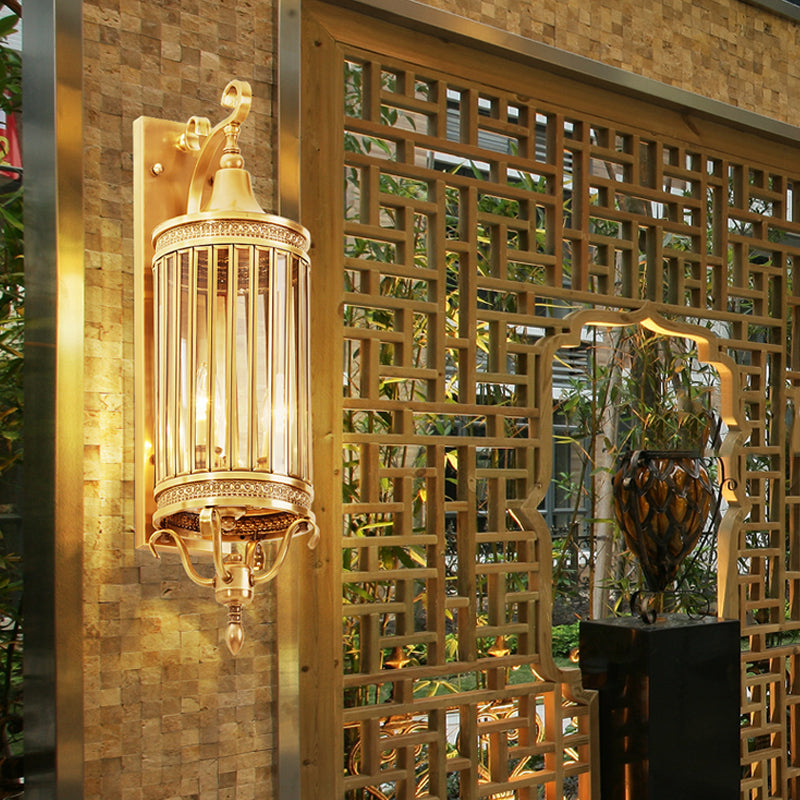 Traditionnaire Bird Cage Sconce Light Metal 1/3 têtes Têtes LAMPE MURS ARRICHE EN OR