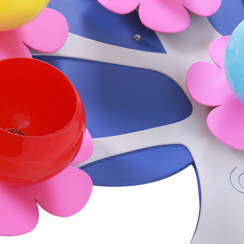 Lovely Cartoon Tree Ceiling Mount Light 5 Lights Acrylic LED Ceiling Lamp for Nursing Room