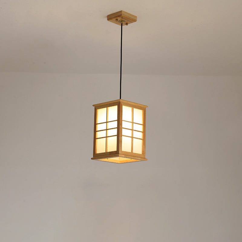 Modernes rechteckiges Multi-Pendant-Holz-LED-Esszimmer hängende Leuchte