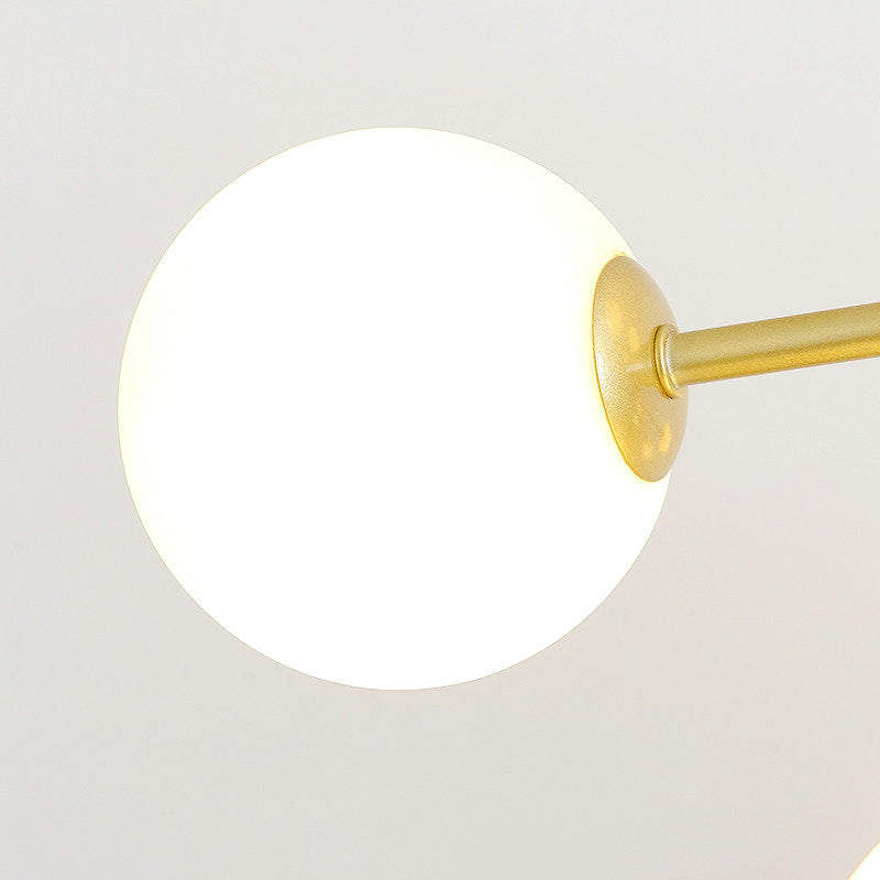 Opal Glass sfera a ciondolo a sospensione modernità oro lampadario illuminazione per soggiorno per soggiorno