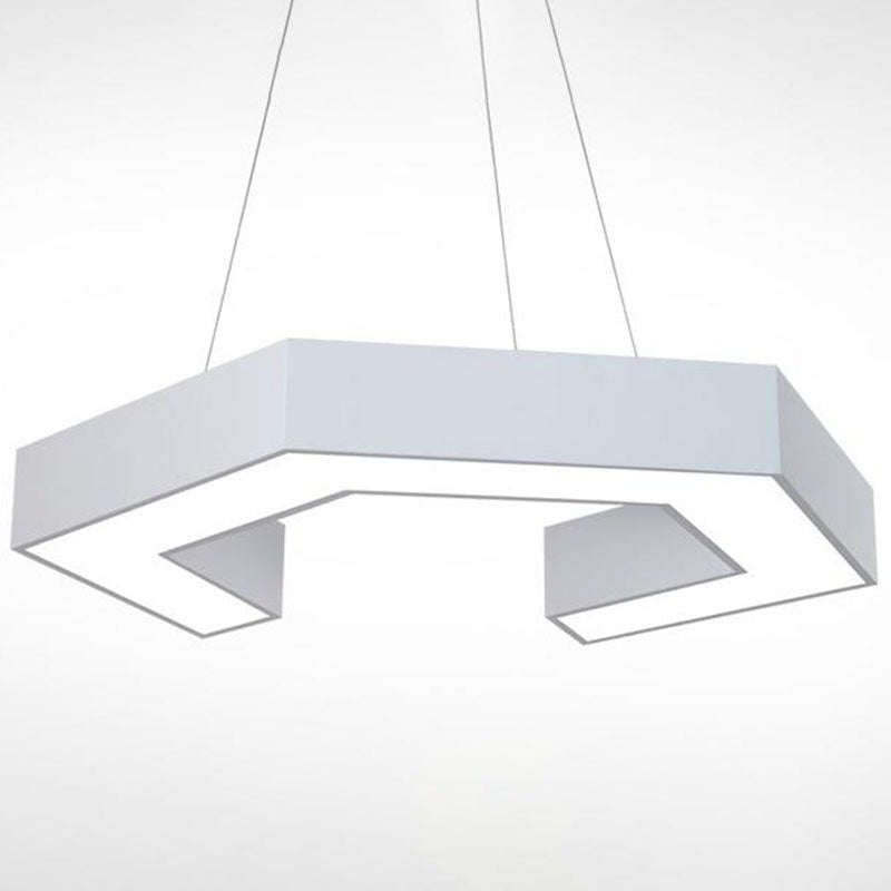 Moderno illuminazione a pendente a led a forma di luce a forma di appendiabiti con ombra acrilica