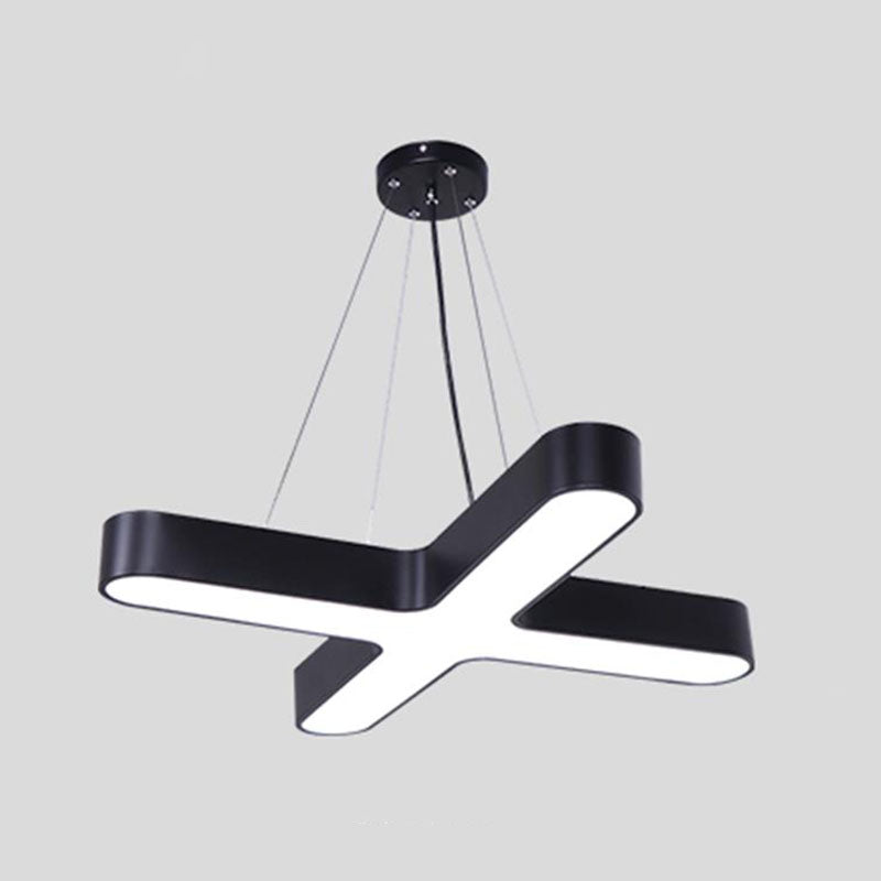 X -förmiges Restaurant Anhänger Leuchte Acryl minimalistische LED -Decke Hanglampe
