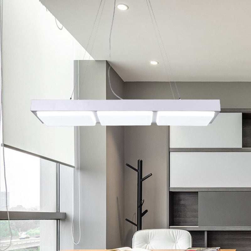 Rechthoek kantoor plafond hang licht acryl minimalistische led hanger verlichting over tafel
