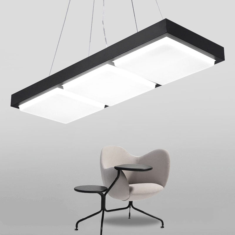 Rechthoek kantoor plafond hang licht acryl minimalistische led hanger verlichting over tafel