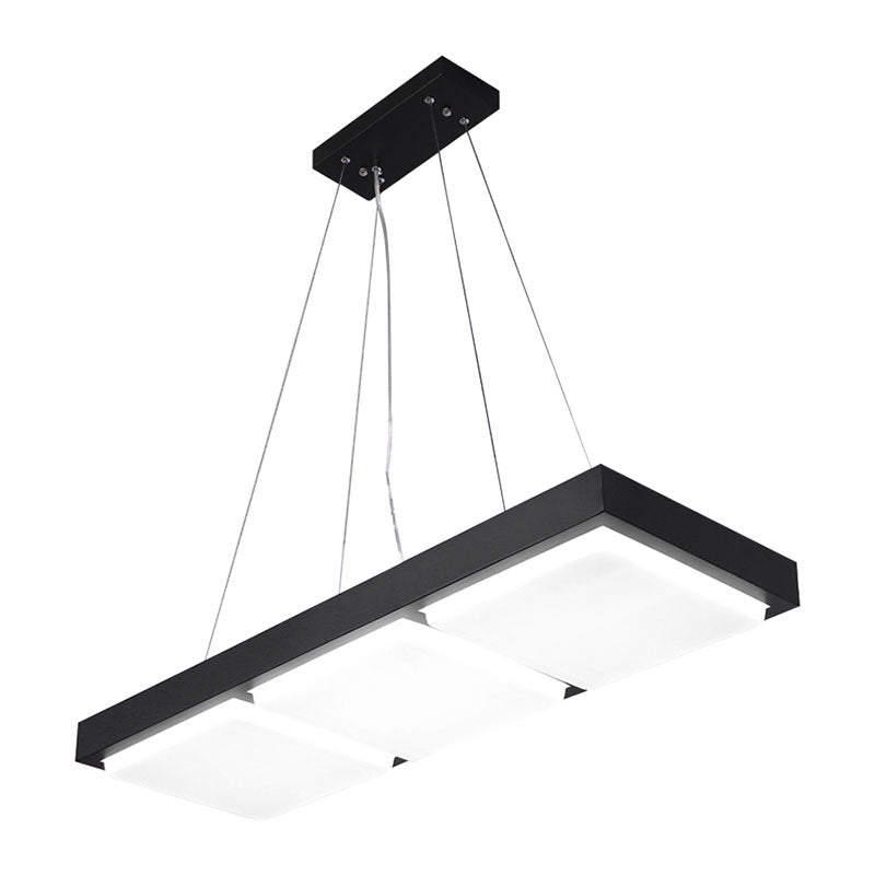 Rechthoek kantoor plafond hang licht acryl minimalistische led hanger verlichting over tafel