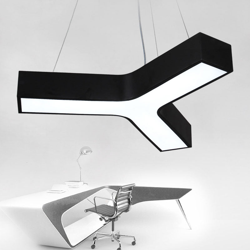 Minimalistische LED-hangende lamp y-vorm hanglampverlichting met acrylschaduw
