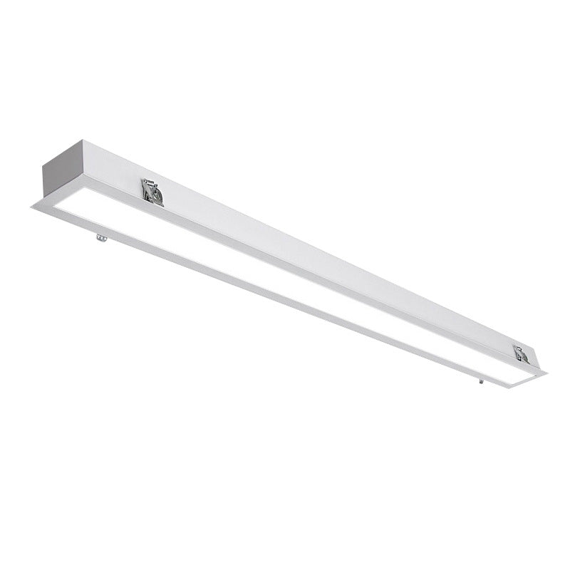 White Linear Flush Mount Light Simplicity Metal Surface Mounted LED Ceiling Lamp