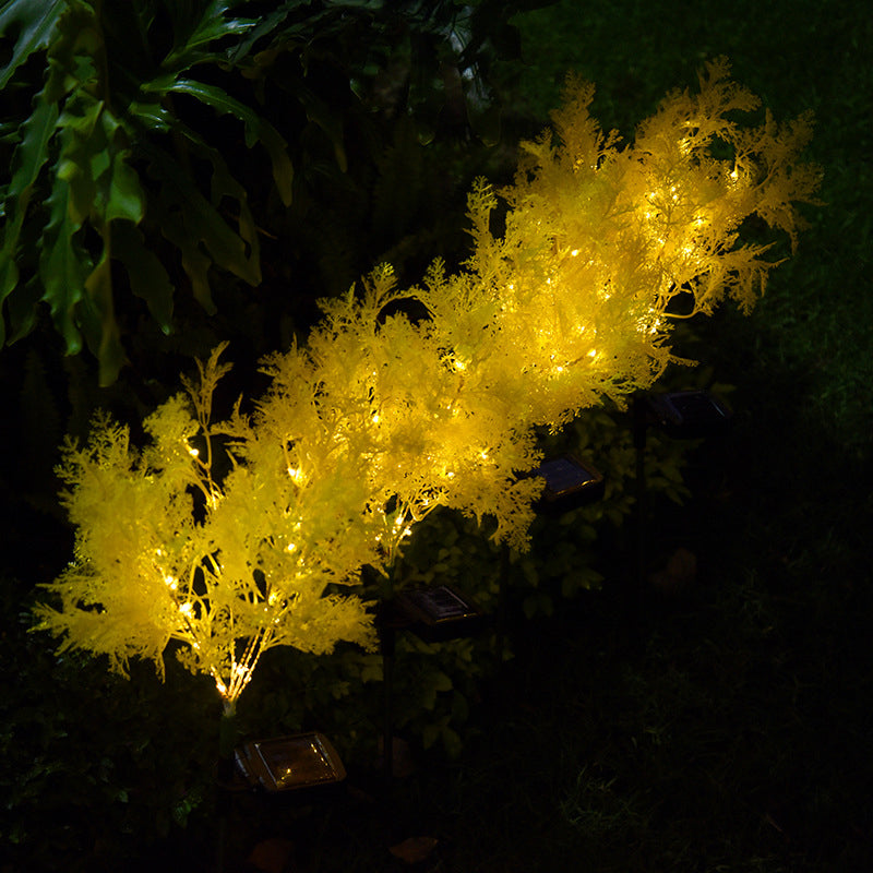 Rime Shaped Courtyard Solar Landscape Light Plastic Contemporary LED Stake Lighting