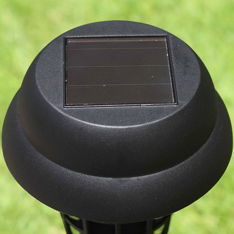 Hexagonal Palace Solar Lawn Lighting Art Decor Plastic Black LED Mosquito Repellent Light