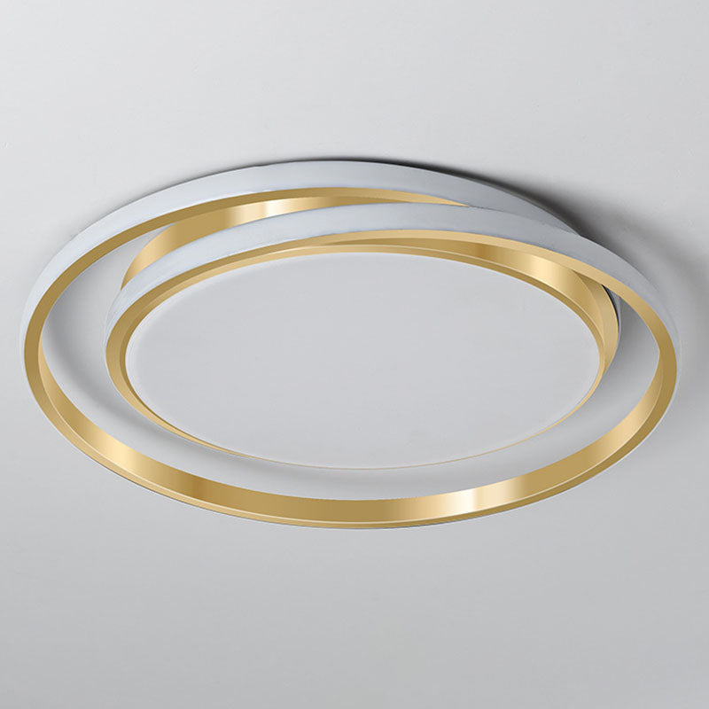 Circle Shaped Bedroom Flush Light Acrylic Minimalist LED Flush Ceiling Light Fixture