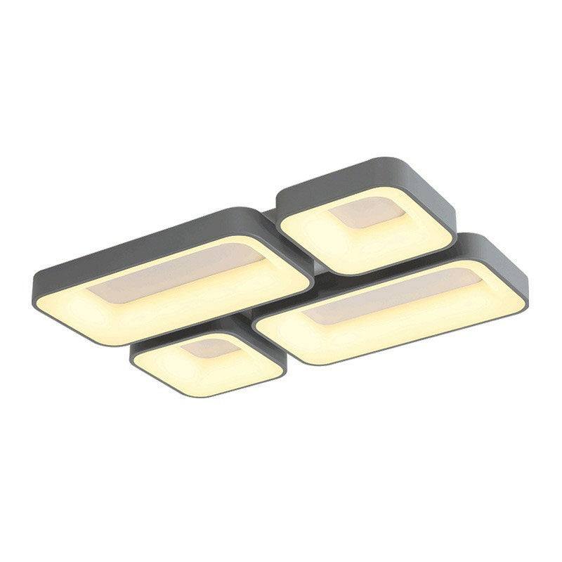 Cuadrilátero con forma de LED de montaje a ras de luz de montaje en gris