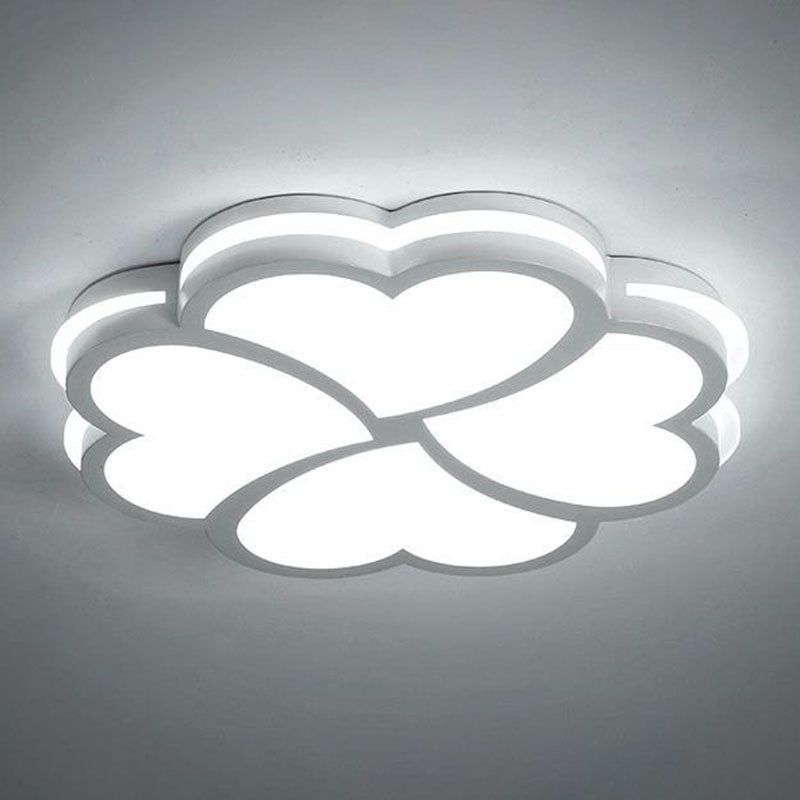 Klavervormige slaapkamer LED-inbouw acryl moderne inbouw plafondlamp in wit