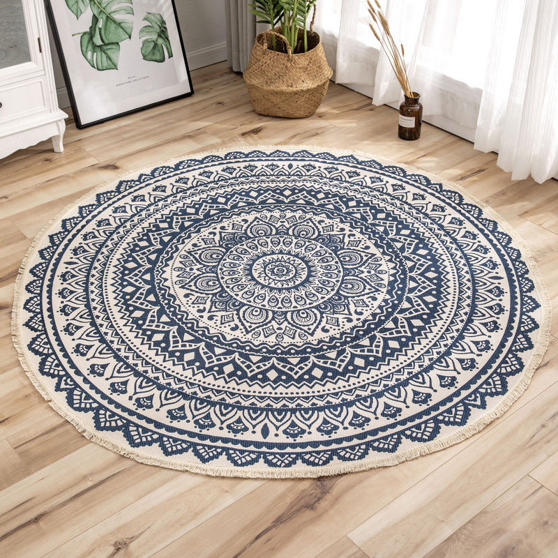 Tapis d'intérieur bohème et ethnique Machine de tapis de tapis floral multi-couleurs Tapis lavable pour la chambre à coucher pour filles