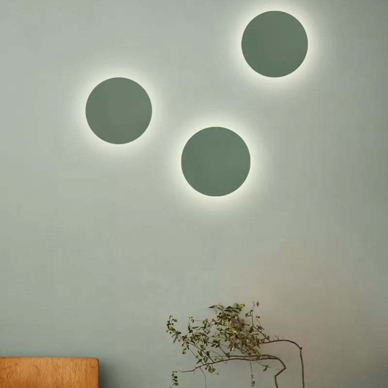 Stile Nordico Macaron Muro colorato Light Round Metal Wall Sconce per le scale foyer