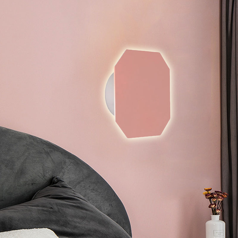 Noordse stijl macaron gekleurde muurlicht ronde metalen wand sconce voor trapfoyer