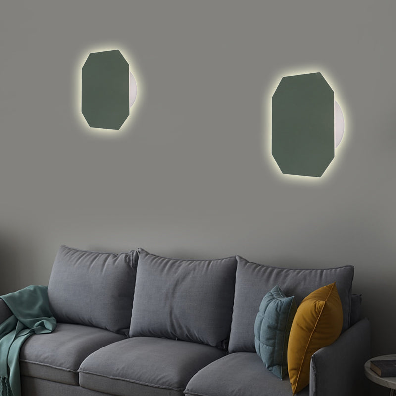 Noordse stijl macaron gekleurde muurlicht ronde metalen wand sconce voor trapfoyer