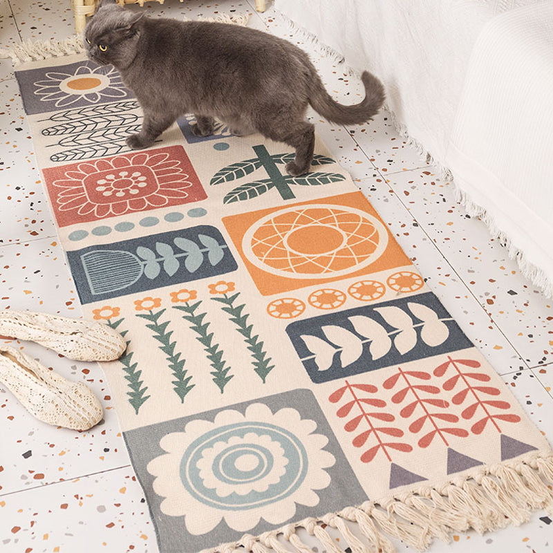 Cute Childrens Art Rug Multicolor Fairy Tale Rug Machine Washable Carpet for Kids Room