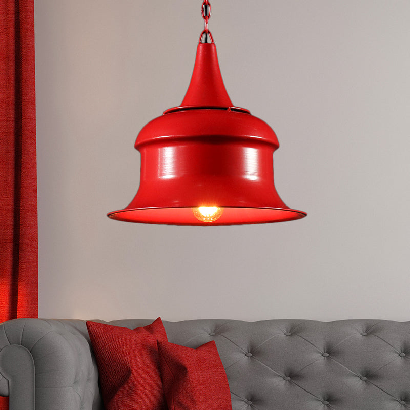 Black/rosso/giallo a pendente singolo Light Vintage Metal Cell Forma appendiale per soggiorno per soggiorno
