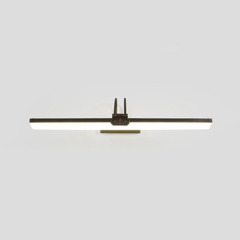 Idées d'éclairage mural à LED en forme de bâton Simplicité Métal Gold Vanity Sconce Light