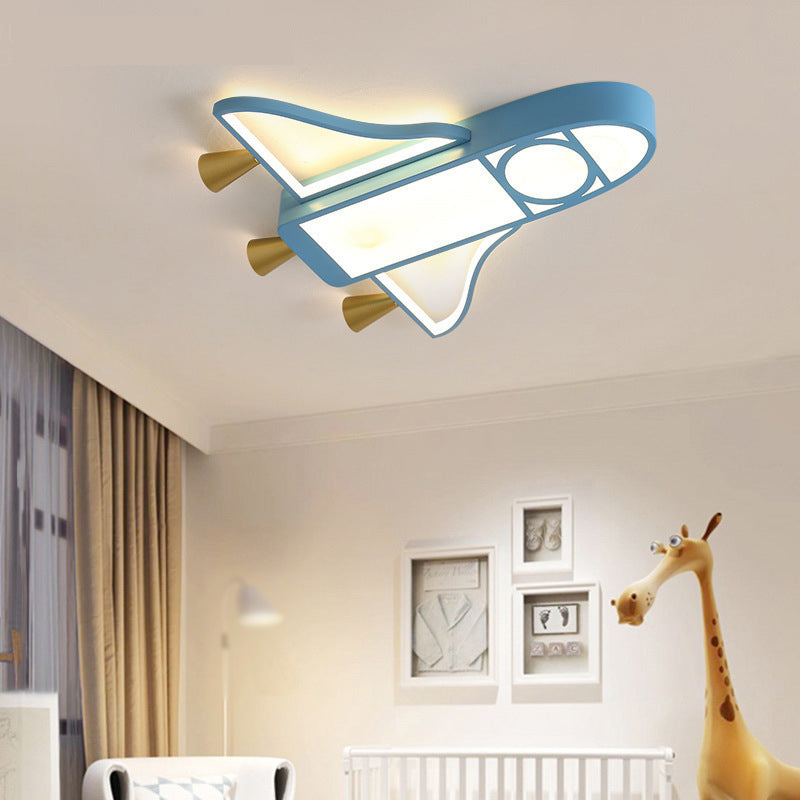 Aircraft Child Room Flush Mount Lighting Acrylic Contemporary LED Flush Mount Fixture