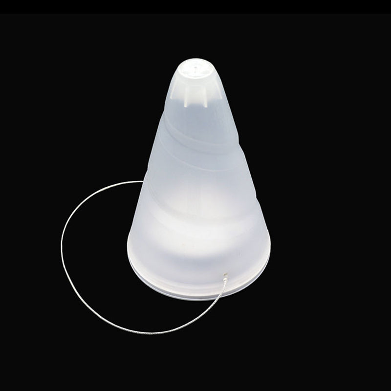 Tapered LED Suspension Light Artistic Plastic White Solar Pendant Lighting for Garden