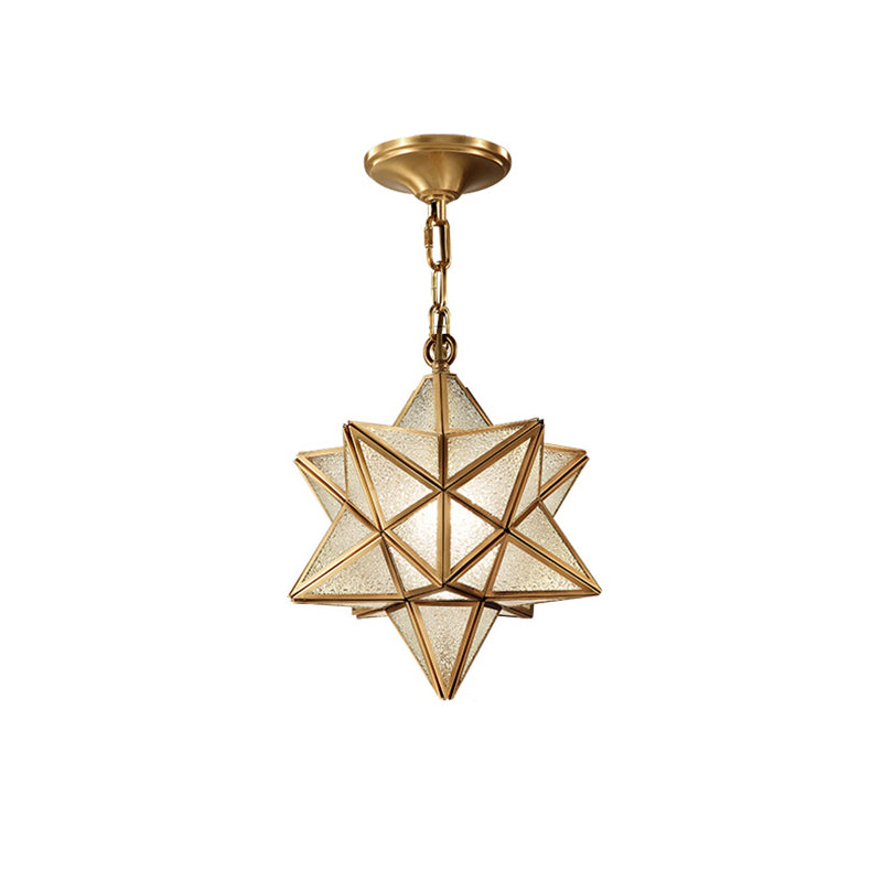Gold Single-Bulb Ceiling Light Simplicity Metal Geometric Shaped Hanging Pendant Light
