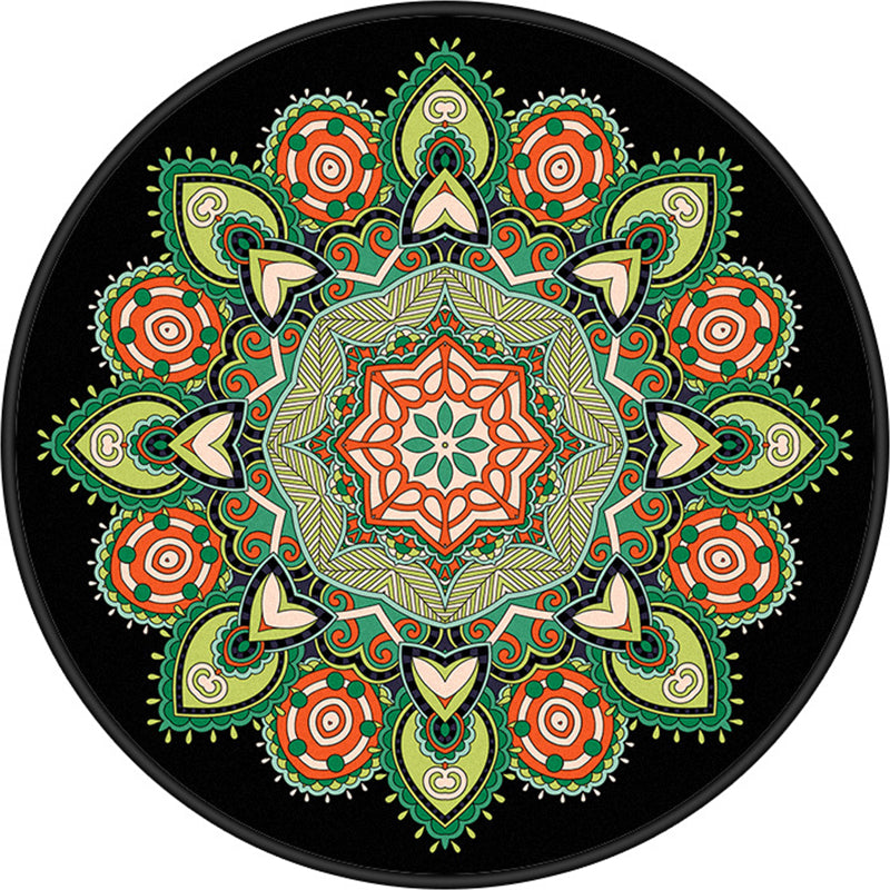 Tribal Mandala Indoor Tapis multi-couleurs marocain Tapis synthétique Synthétique Anti-Slip Resistant Anim Friendly Tapity pour chambre