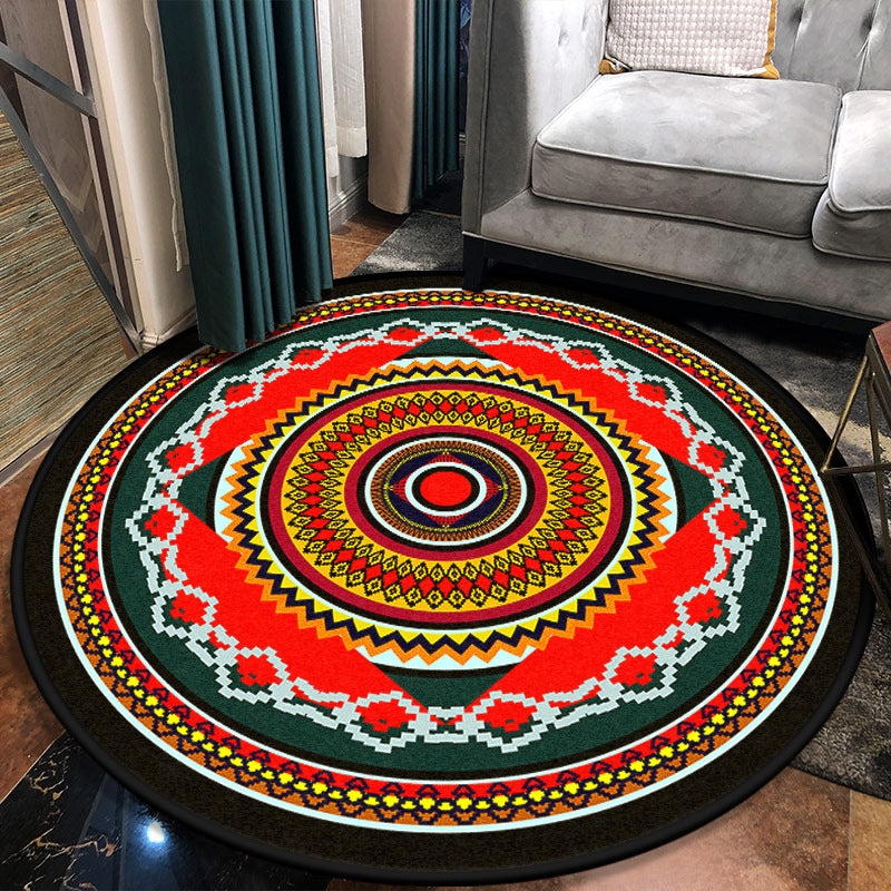 Multi Colored Moroccan Area Rug Synthetics Seamless Geometric Shapes Rug 356 Carpet for Living Room