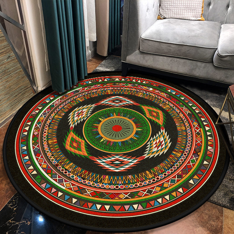 Multi Colored Moroccan Area Rug Synthetics Seamless Geometric Shapes Rug 356 Carpet for Living Room