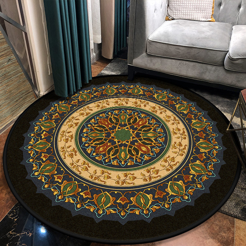 Multi Colored Moroccan Area Rug Synthetics Seamless Geometric Shapes Rug 356 Carpet for Living Room