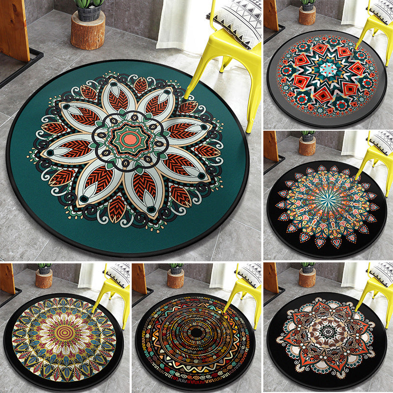 Vintage Tribal Pattern Rug Multicolor Persian Rug Synthetics Pet Friendly Machine Washable Non-Slip Carpet for Home Decoration
