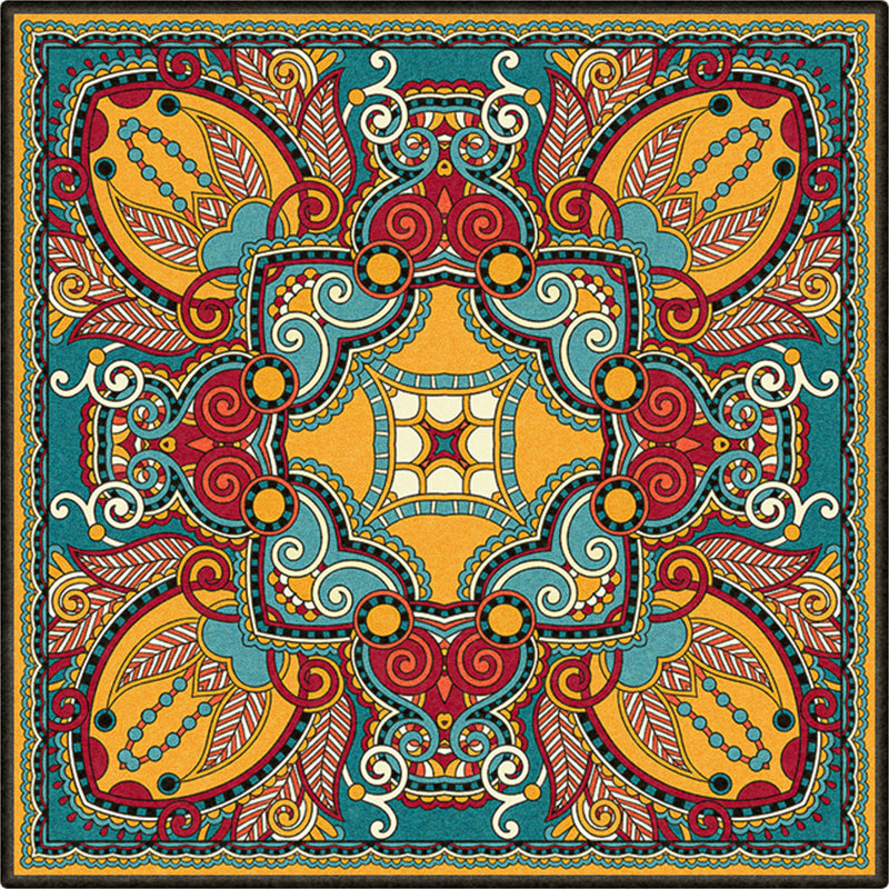 Persian Door Rug Multi Color Tribal Print Carpet Polypropylene Pet Friendly Non-Slip Stain Resistant Area Rug
