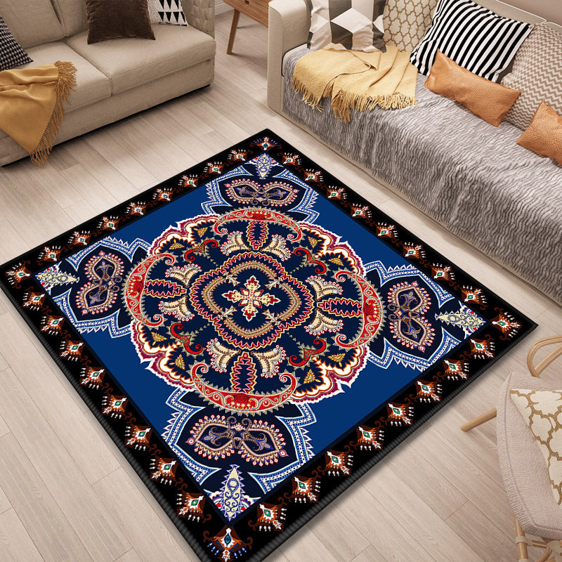 Persian Door Rug Multi Color Tribal Print Carpet Polypropylene Pet Friendly Non-Slip Stain Resistant Area Rug