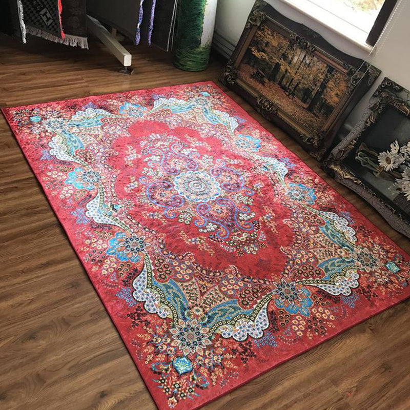 Tappeto per interni glam tappeto con stampato floreale multi colore.