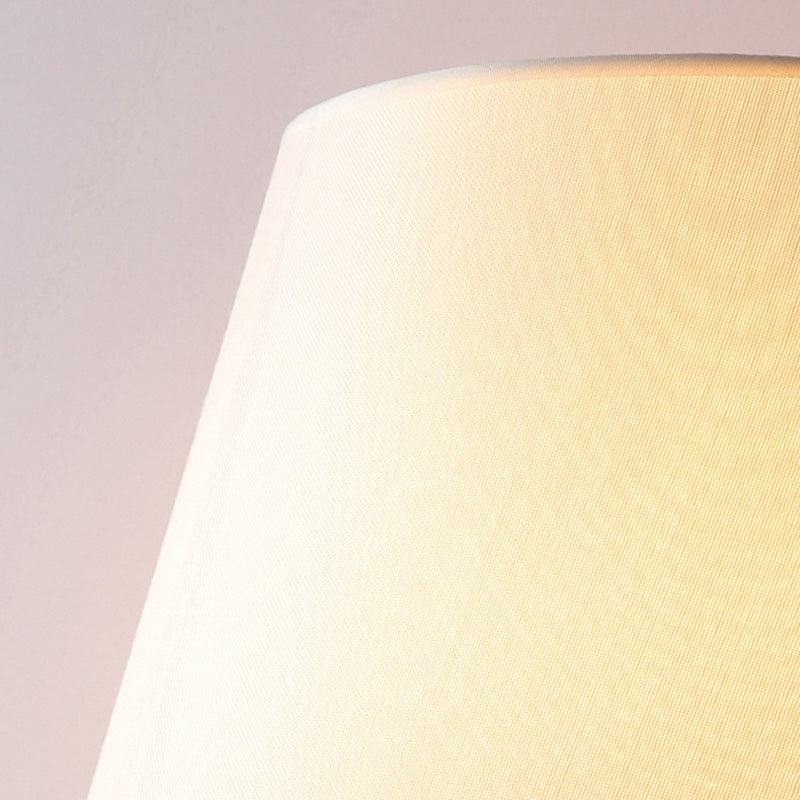 Bol met patronen met keramische tafel licht eigentijdse single-bulb bronzen nachtkastje lamp met taps toelopende stofschaduw