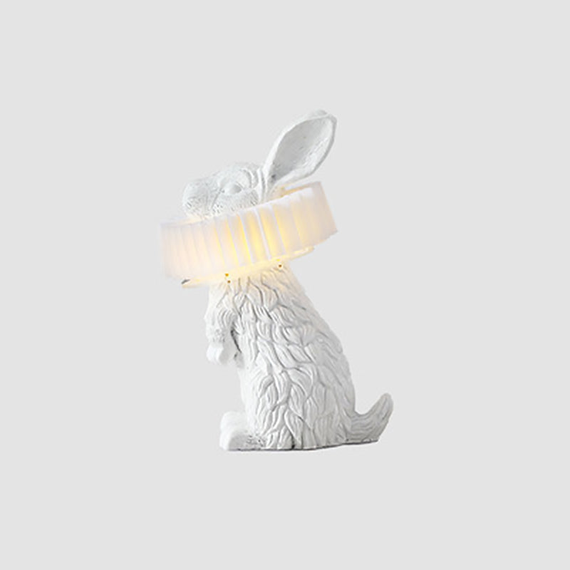 Lampada da comodino a forma di coniglio in resina a LED moderna a LED LED Accensione in bianco