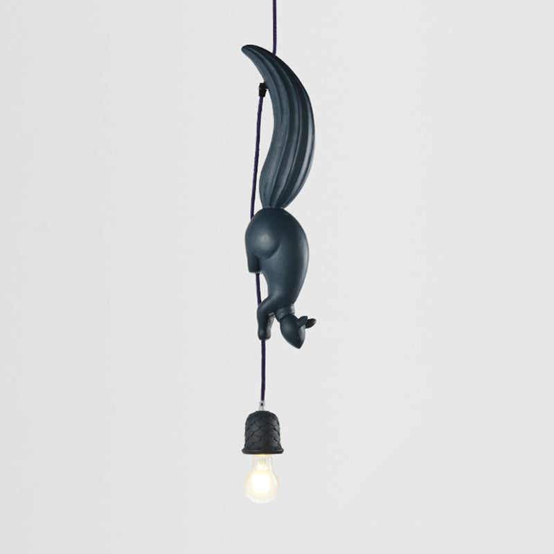 Hars Squirrel en Pinecone Plafond Light Art Decor 1 Bulb Hanging Lamp voor eetkamer