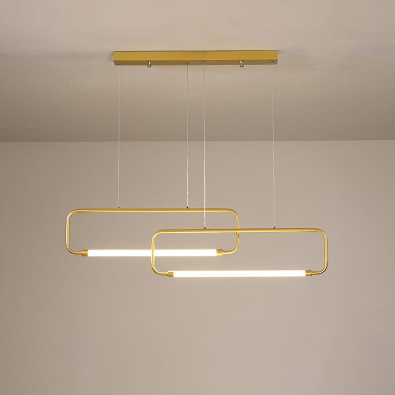 Geometrical Dining Room LED Hanging Light Acrylic Minimalist Island Ceiling Light