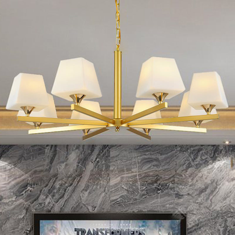 LAMPE DE PRENDRE VERRE VERRE GRATITE FACTURE 8 LIGNE DE LA LIGNE CHANDELER TRADITIONNEL