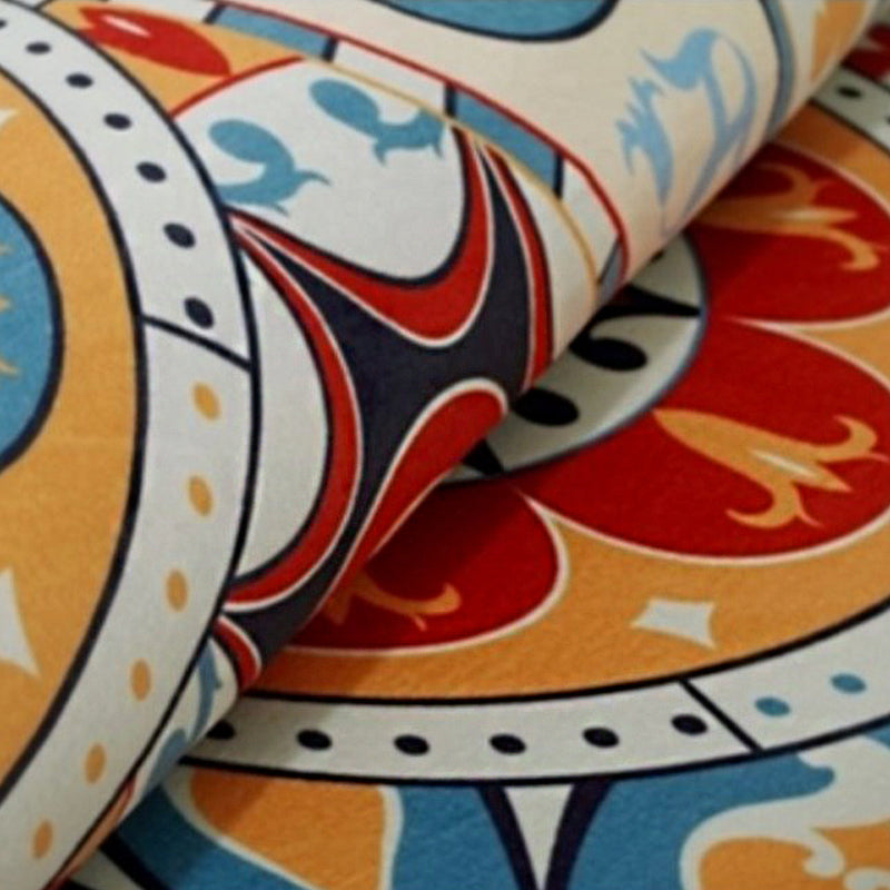 Buntes marokkanischer Teppich Polyester Geometrisch gemusterter Teppich Anti-Rutsch-Rückenmaschine Waschbarer Färbemittel für Innenräume