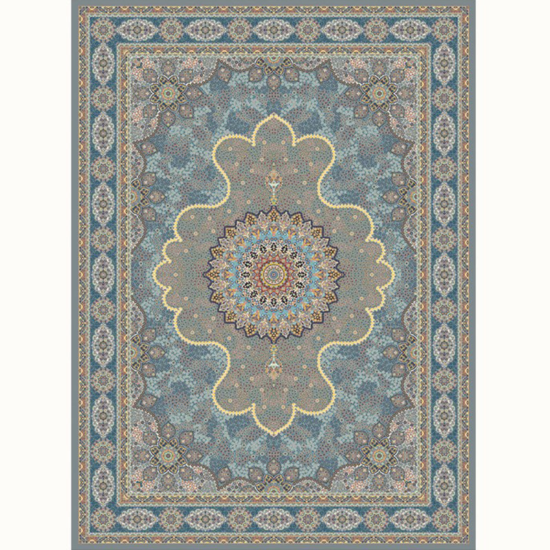 Aesthetic Moroccan Rug Multi Colored Flower Rug Pet Friendly Anti-Slip Backing Machine Washable Carpet for Guest Room