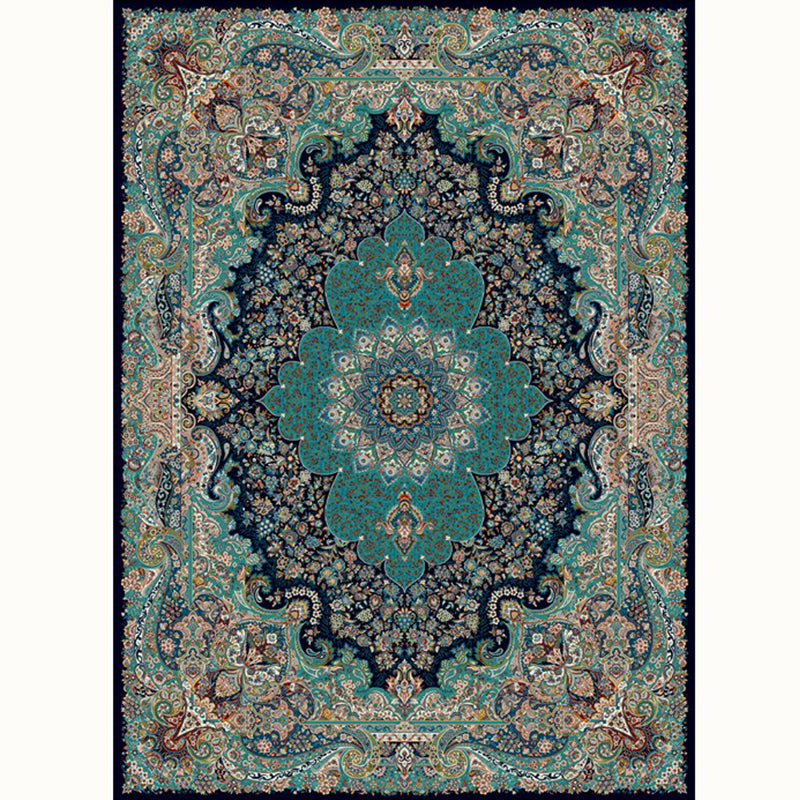 Aesthetic Moroccan Rug Multi Colored Flower Rug Pet Friendly Anti-Slip Backing Machine Washable Carpet for Guest Room