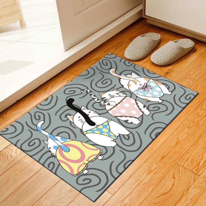 Unusual Geometric Patterned Rug Multi Color Moroccan Style Rug Polyester Anti-Slip Backing Machine Washable Stain Resistant Carpet for Home