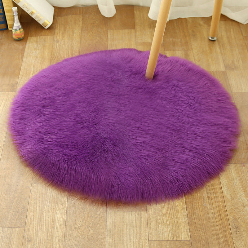 Comfort Girls Room Foot Rug Multicolor Plain Carpet Shag Pet Friendly Machine Washable Non-Slip Rug