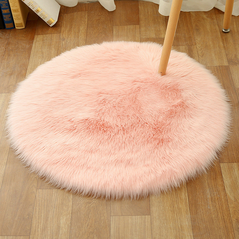 Comfort Girls Room Foot Rug Multicolor Plain Carpet Shag Pet Friendly Machine Washable Non-Slip Rug