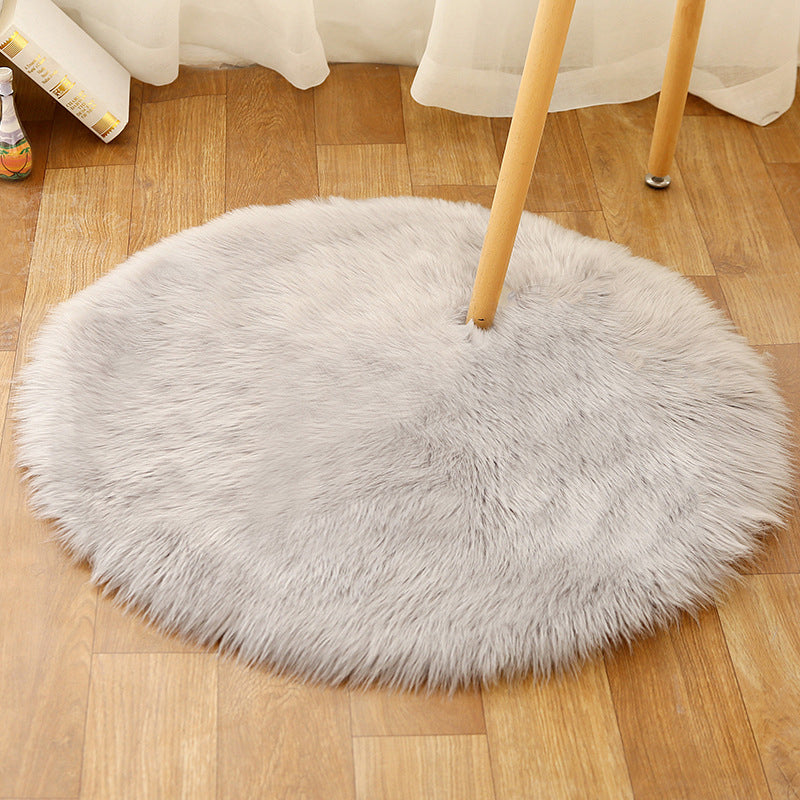 Comfort Girls Room Foot Rug Multicolor Plain Carpet Shag Pet Friendly Machine Washable Non-Slip Rug