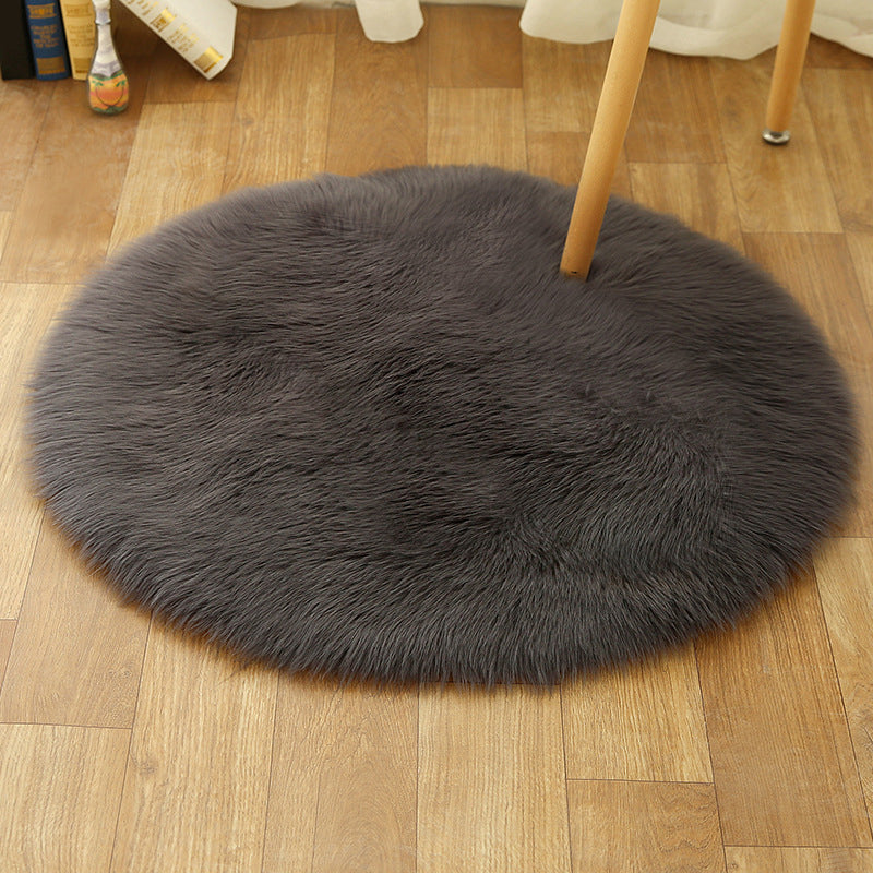 Comfort Girls Room Foot Rug Multicolor Plain Carpet Shag Pet Friendly Machine Washable Non-Slip Rug
