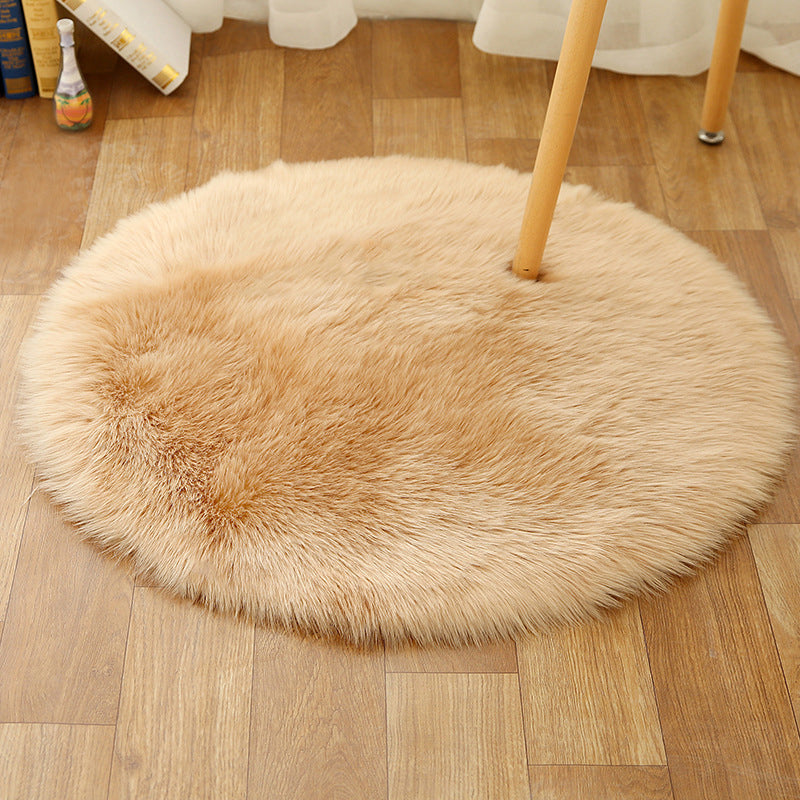 Comfort Girls Room Foot Rug Multicolor Plain Carpet Shag Pet Friendly Machine Washable Non-Slip Rug